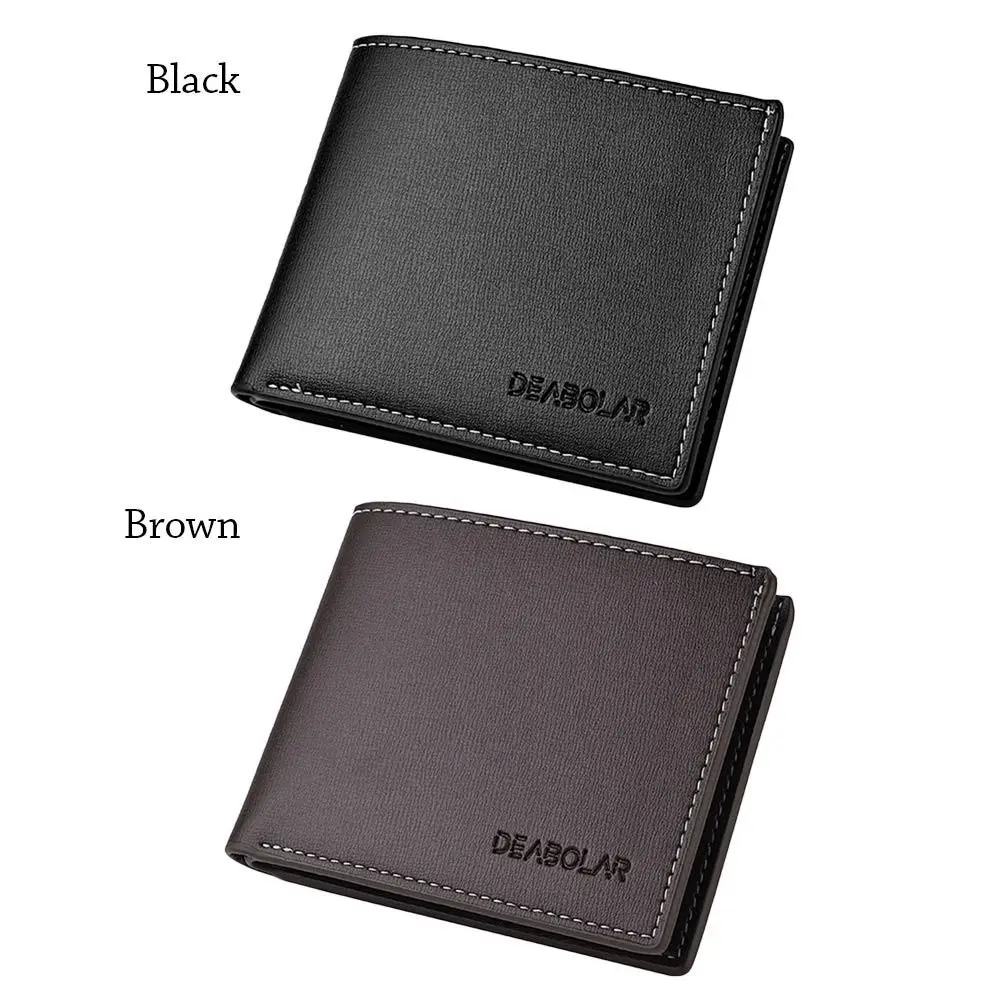 Fashion Small Bi-fold PU Leather Short Wallets Coin Purse Card Holders