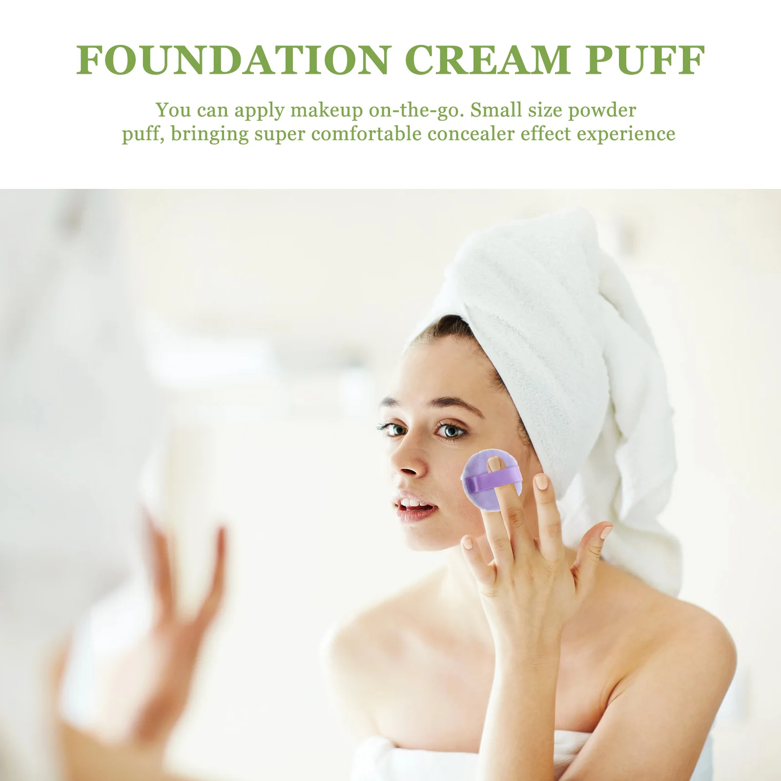 

2 Pcs Lift Puff Makeup Applicator Powder Loose for Press Compact Dry Miss