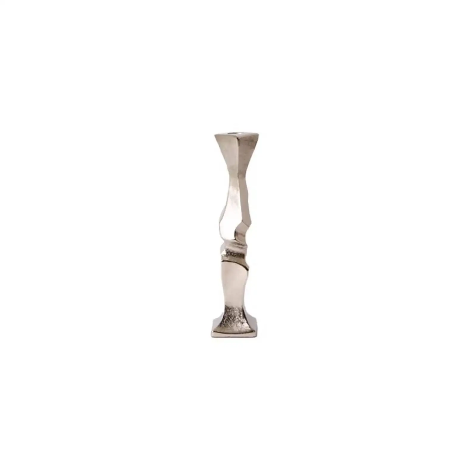 Aluminum Spiral Candle Holder Art Sculpture for Taper Candles Elegant Tabletop Decor for Fireplace Mantel Console Shelf