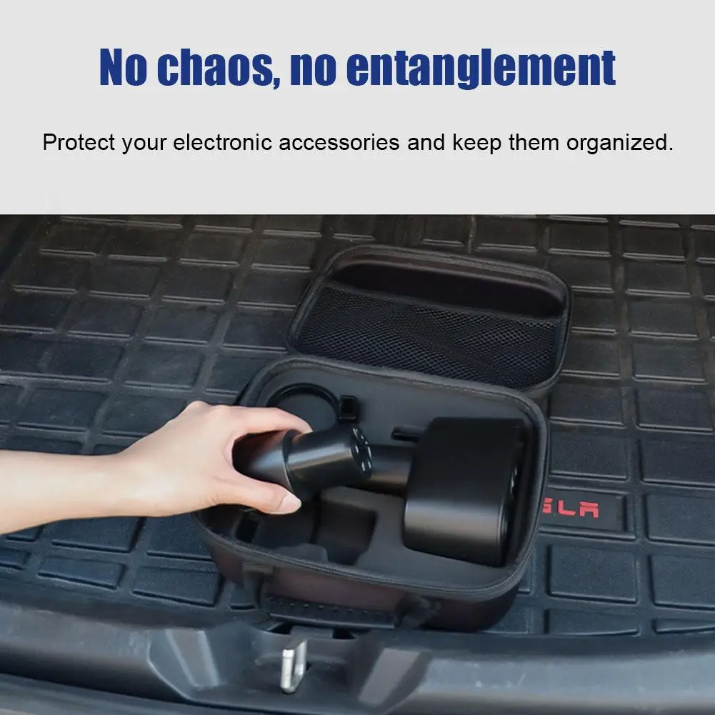 Per Tesla CCS1 J1772 adattatore per caricabatterie custodia impermeabile comoda custodia da viaggio in EVA per accessori per auto di ricarica