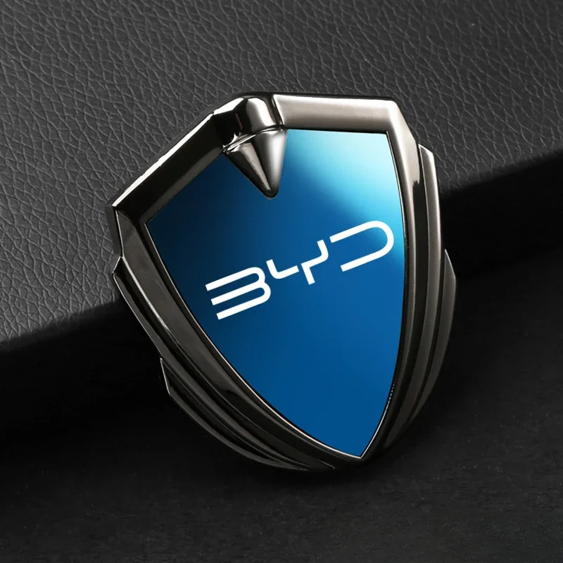 3D Metal Emblem For BYD Qin Plus Song PRO Atto 3 Han EV Max Tang DM Dolphin Car Sticker Shield Badge Emblem Car 3D Metal Emblem