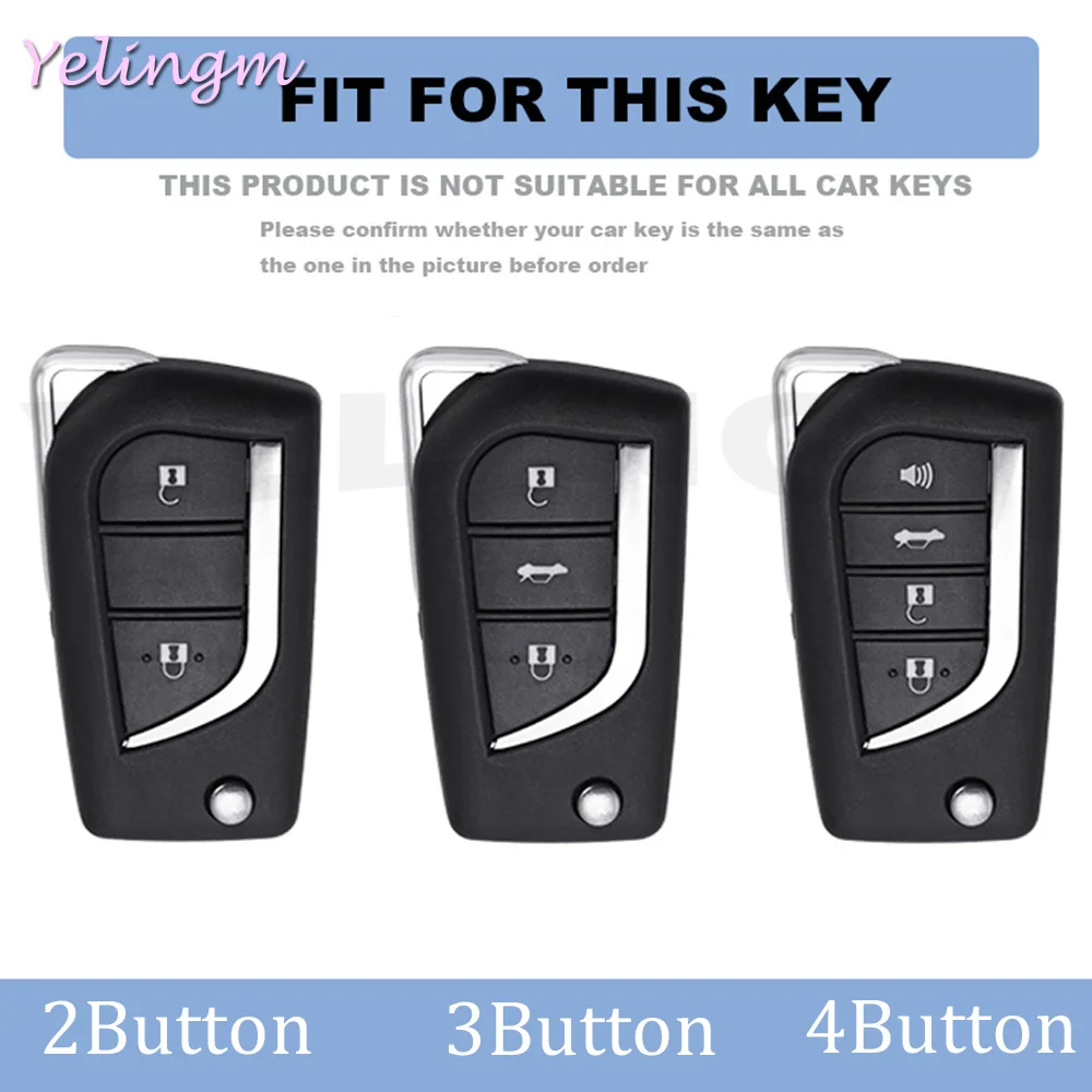 Shell Fob Transparent TPU Car Key Case Cover Accessories for Toyota Camry Levin Corolla Reiz Highlander TOY48 Blade Key Chain
