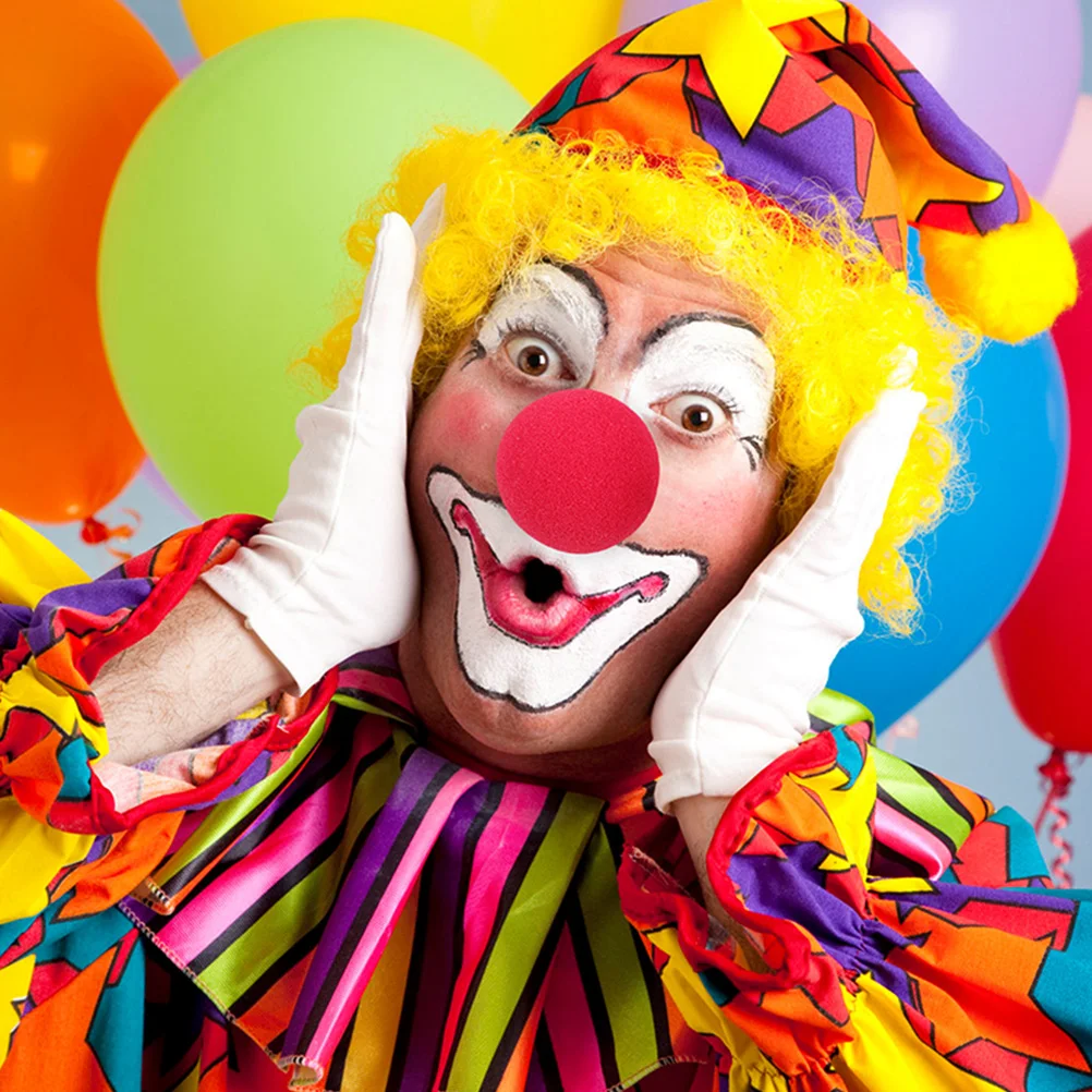 

100pcs 50MM Clown Replaceable Clown Prop Nose Sponge Ball Bulk Package Carnival Party Supplies Circus Prop Reusable Washable