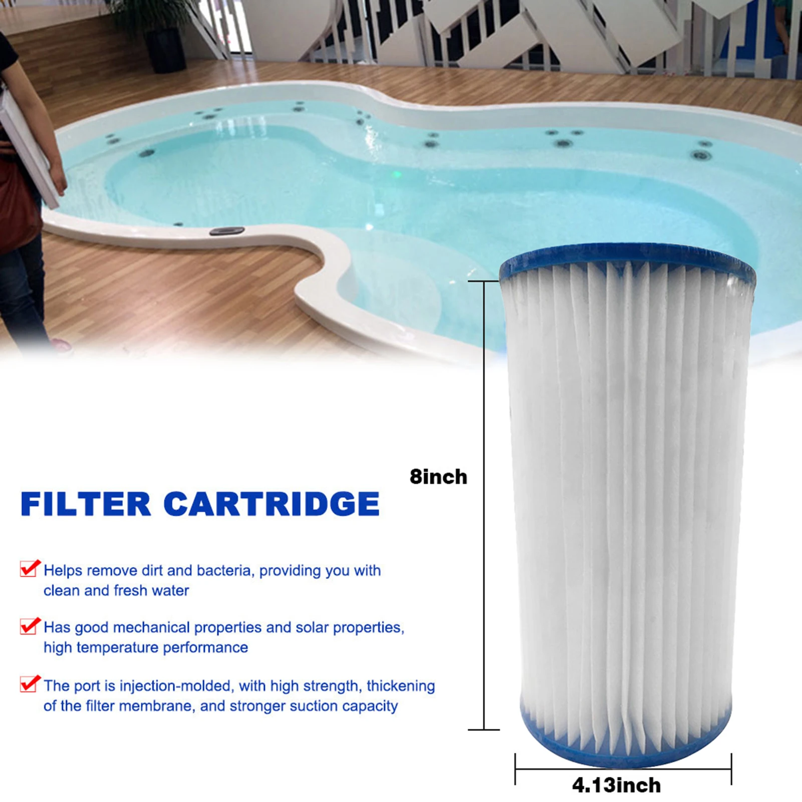 

Swimming Pool Pump Filter Element Pool Spa Replacement Filter Cartridge For Intexs Type A or Type C Iatable Pool Accessories