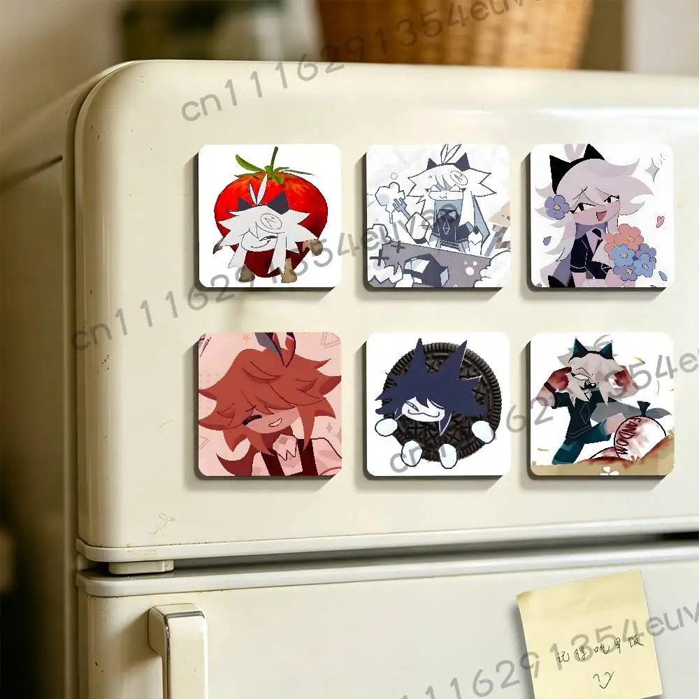 Alice Oliver Agetha Engel circle FPE Refrigerator Magnetic Sticker Fridge Magnets Adhesive to Metal Surfaces Square Cartoon