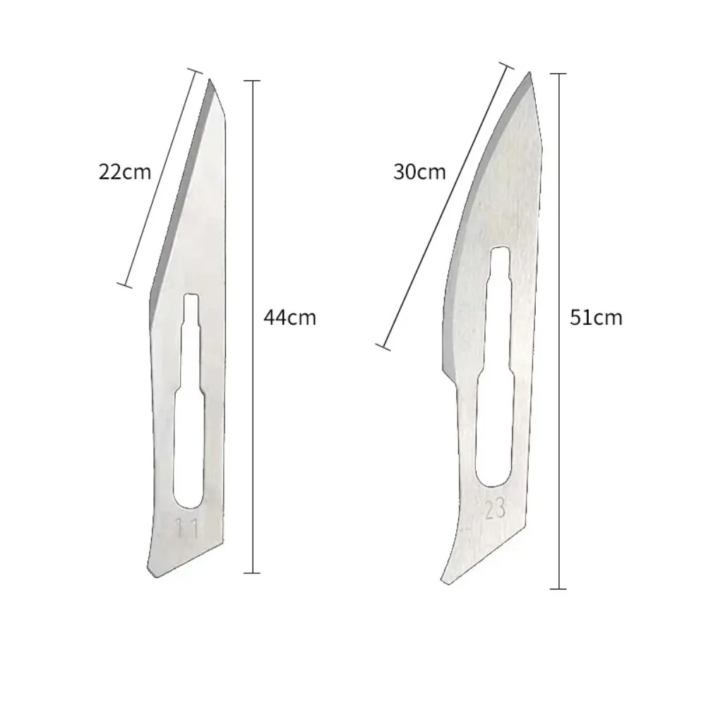 Carbon Steel Carving Metal Scalpel Knife Handle Blades Number 11 23 Surgical Medical Practicing Cutting Sculpting Repairing Tool