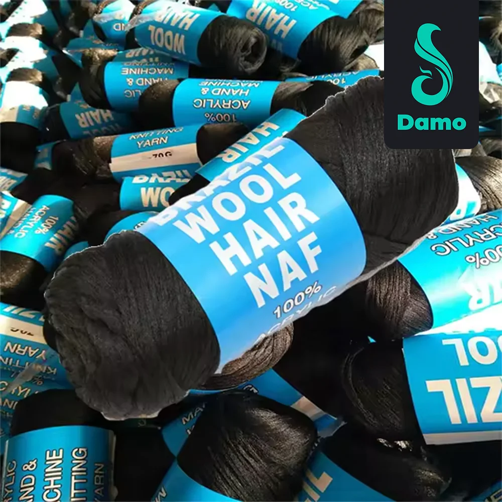 Benang wol benang Brasil benang akrilik rambut untuk rambut Crochet kepang Twist Warps benang wol untuk rambut Jumbo mengepang & Bar memutar