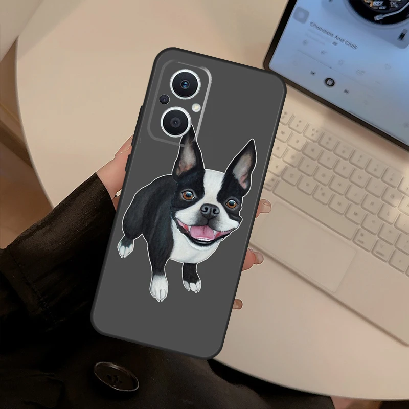 Boston Terrier Dog Case For OPPO Find X9 Ultra X5 X6 X8 Pro OPPO Reno 15 F 12 11 13 10 14 Pro 8T 7 8 Lite Coque