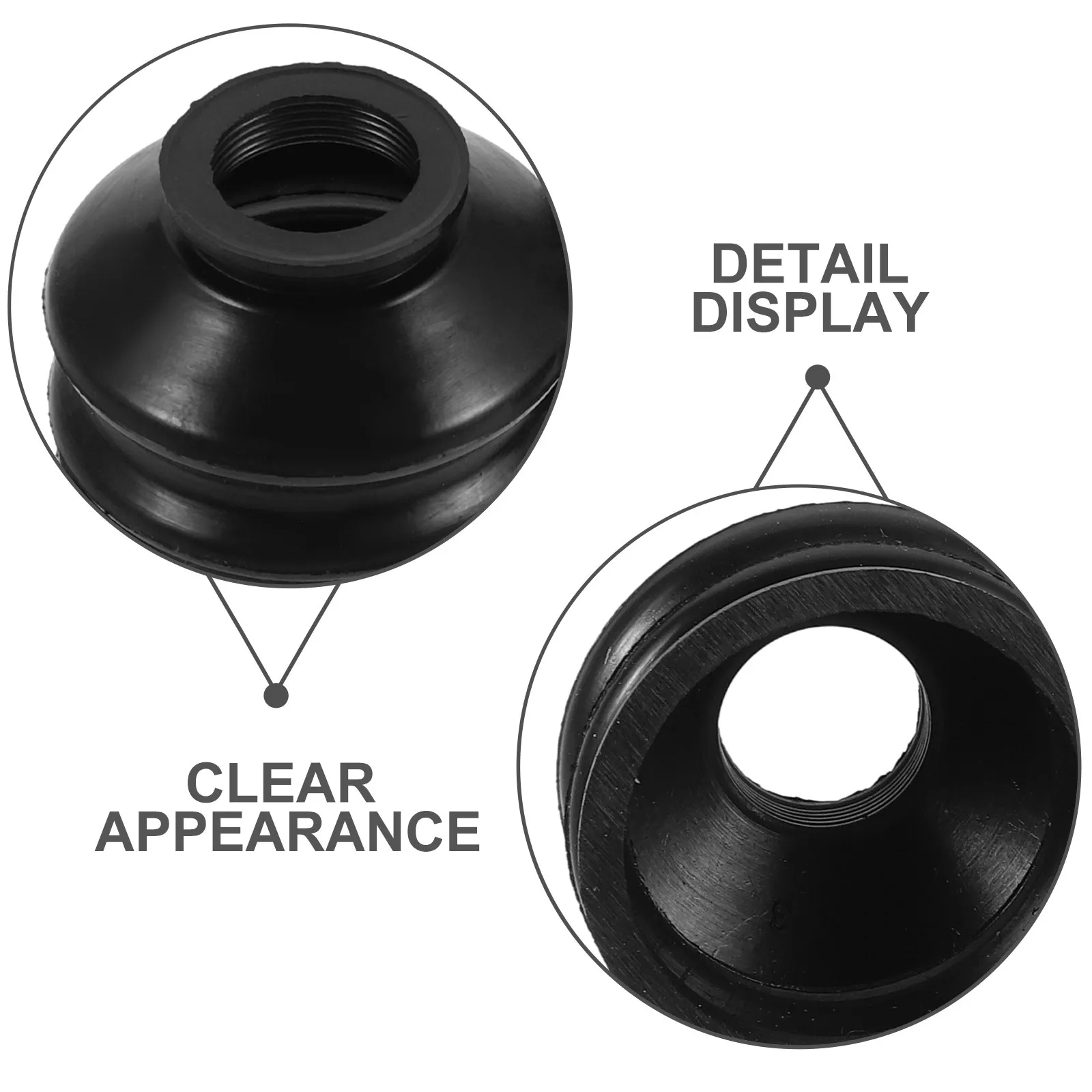 6Pcs Rubber Tie Rod Boot Ball Joint Cover Replacement Car Suspension Steering Linkage Protector Rubber Dust Cap for Rv