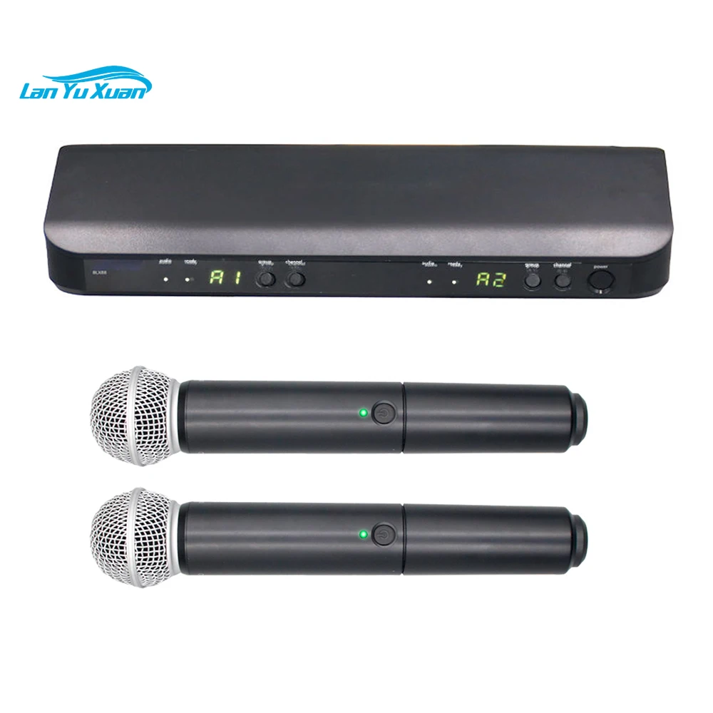

BLX288/SM58a Dual Vocal Wireless System Cardioid Polar Pattern Headset Microphones Two Dynamic Handheld SM58a Live Performances