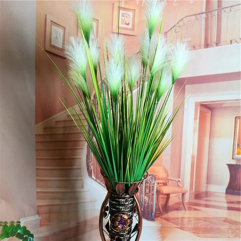 95cm 7 Head Large Reed Grass Artificial Onion Bouquet Wedding Indoor Artificial Flower Branches Home Party Decorative Plants