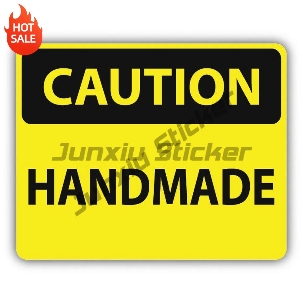 Caution Handmade Sign Warning Vinyl Sticker Self Adhesive Decal For SUV Window And Toolbox Vehicle Accessories
