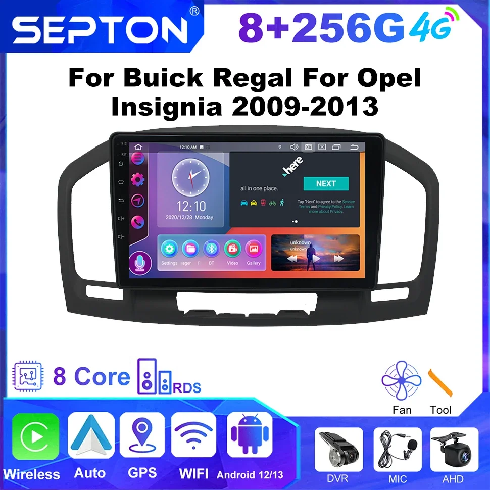 

SEPTON Android Car Stereo Radio for Buick Regal for Opel Insignia 2009-2013 Carplay Automovie Multimedia Vehicle Audio Wifi GPS