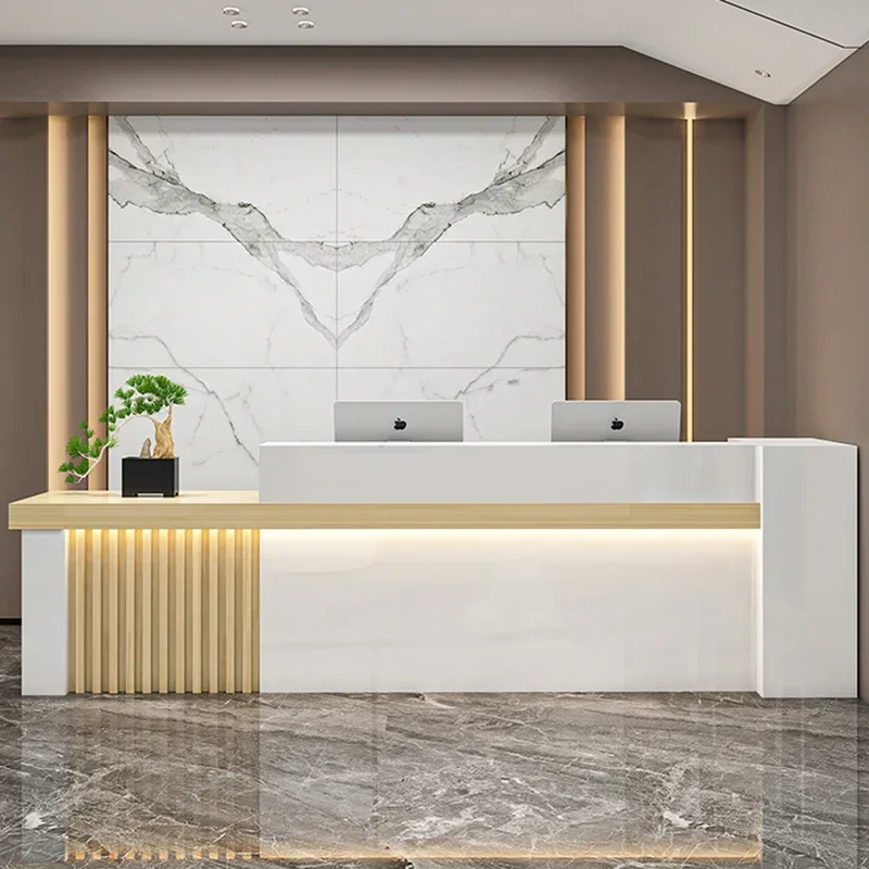 

Customer Center Desk Table Reception Counter Folding Wall Office Chairs Salon Cash Register Atril Computer Mostrador Recepcion