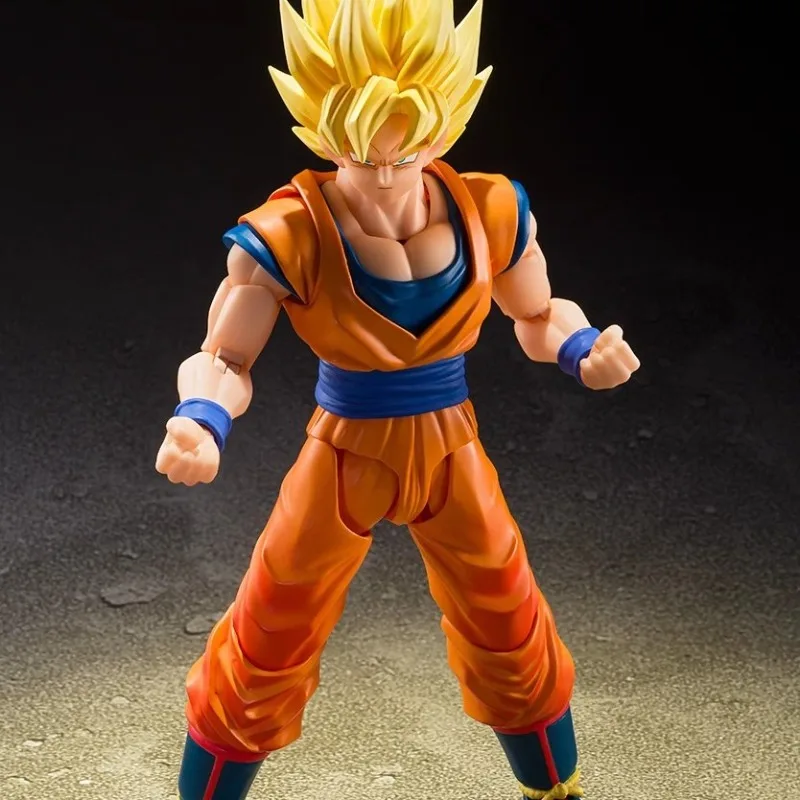 بانداي حقيقية SHF لعبة دراغون بول سوبر سايان سون جوكو أنيمي عمل الشكل تحصيل الحركة المشتركة نموذج لعب هدية الأطفال