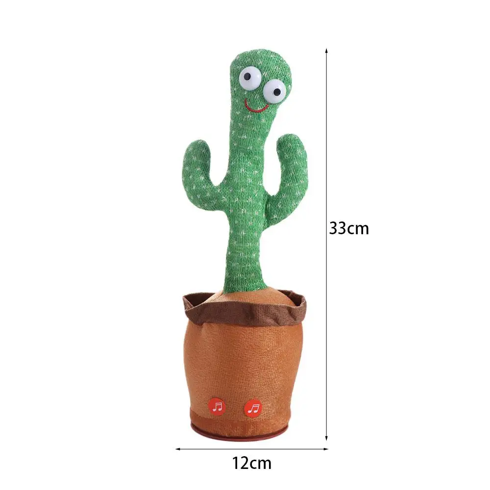 Dancing Cactus Electronic Dancer Cactus English Version Talking Electronic Dancer Toy Interactive Lighten Dancing Plush Toys