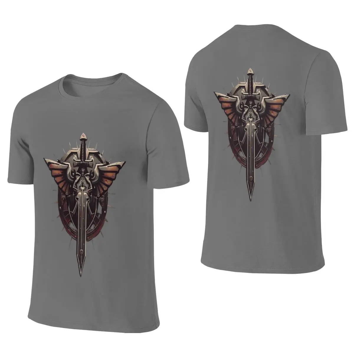 Imperial Logo Business Casual Reversible T-shirt Niche Lazy Style High-Definition Printing Short Sleeve