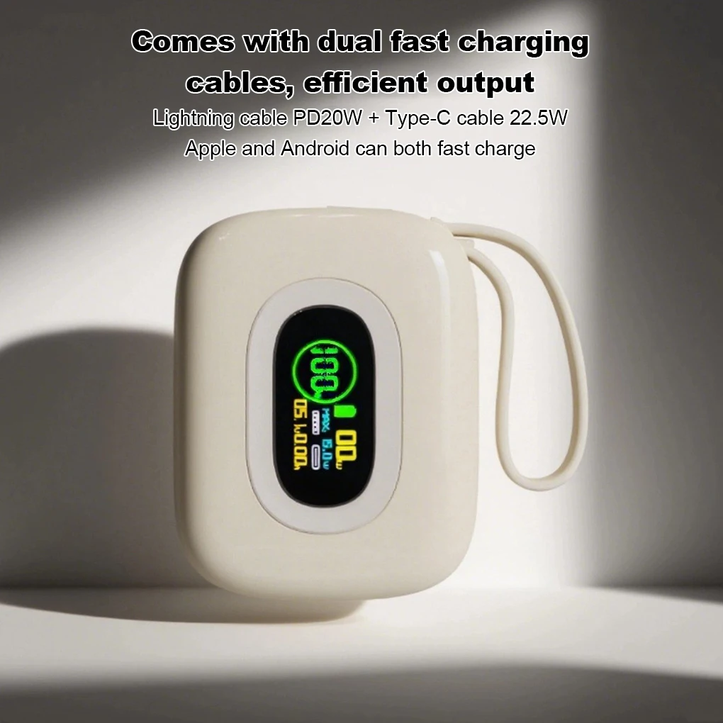 

New 3C power bank compact and portable 10000 mAh large capacity dynamic digital display mobile power bank