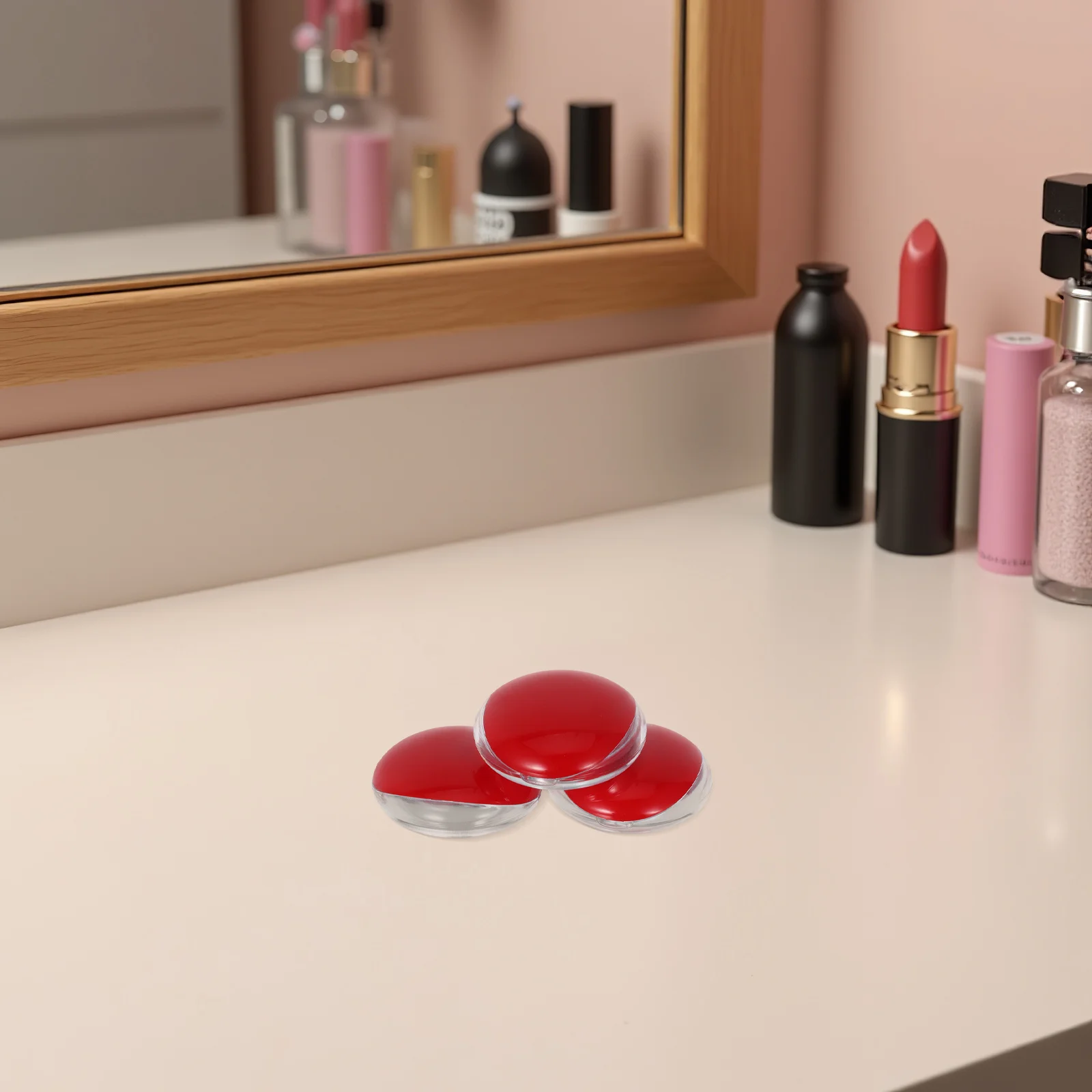 3 قطع من صندوق تخزين المرآة متضمنة حقيبة مكياج صغيرة لمس التشغيل وحامل الرموش وبودرة أحمر الخدود والسفر #2