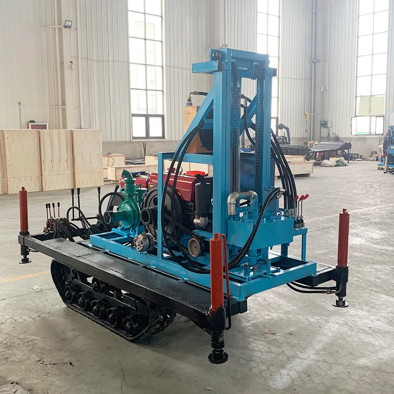 200m 300 Meters Steel Crawler Mounted Rotary Water Well Drilling Rig Machine/Mine Drilling Rig