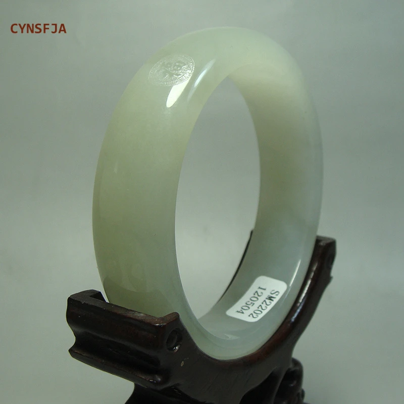 CYNSFJA New Real Certified Natural Hetian Jade Nephrite Women's Lucky 