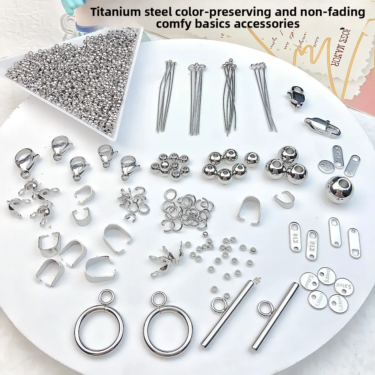 

Открытое кольцо с застежкой-лобстером из титановой стали, браслет ручной работы «сделай сам», цепочка-удлинитель олора, долговечная цветная застежка