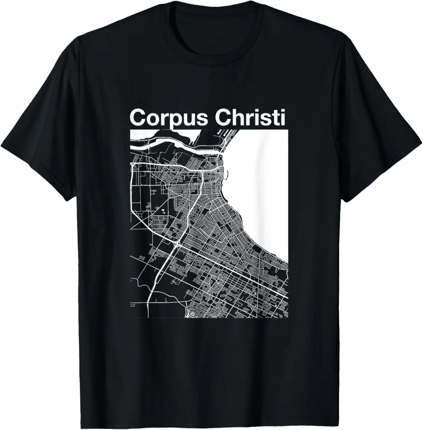Corpus Christi Texas Estilo vintage Inicio Ciudad Mapa de la calle Camiseta