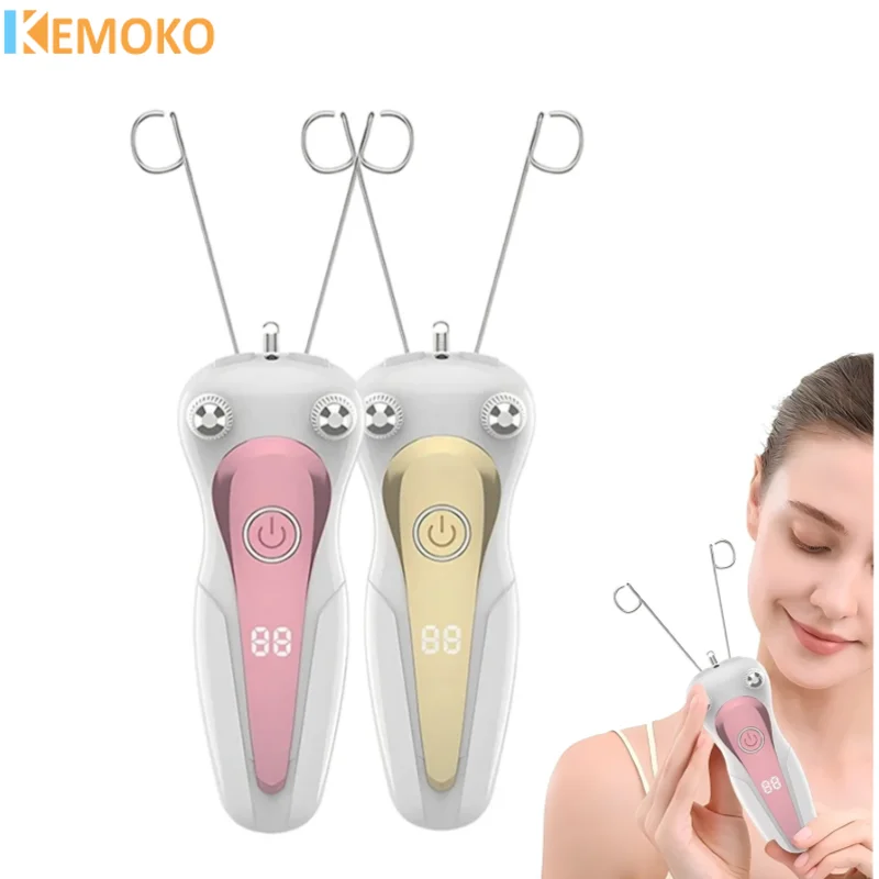 

Electric Body Hair Remover Cotton Thread Epilator Leg Arm Shaver Lady Beauty Neck Threading Depilation Hair Epilator LCD Display