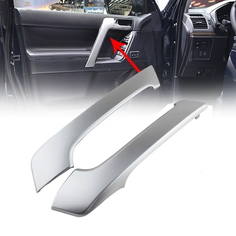 

Car Silver ABS Interior Door Handle Trim Decoration Cover Cap Lid For Toyota Land Cruiser Prado 150 LC150 FJ150 2010-2017