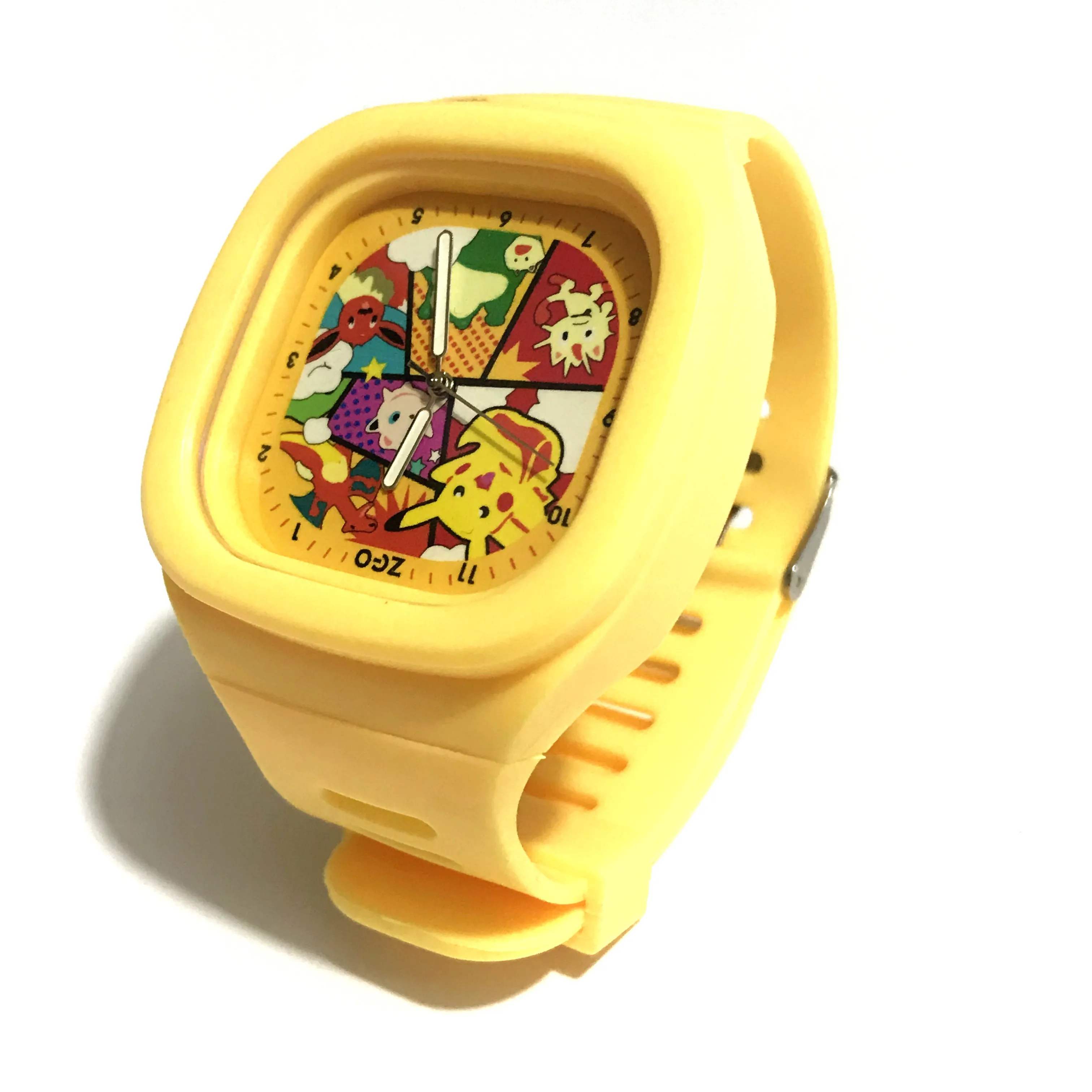 Pocket Monster Watch Anime Pikachu Cartoon Children\'s Quality Cute Square Watch Gift Box Series Children\'s Gifts