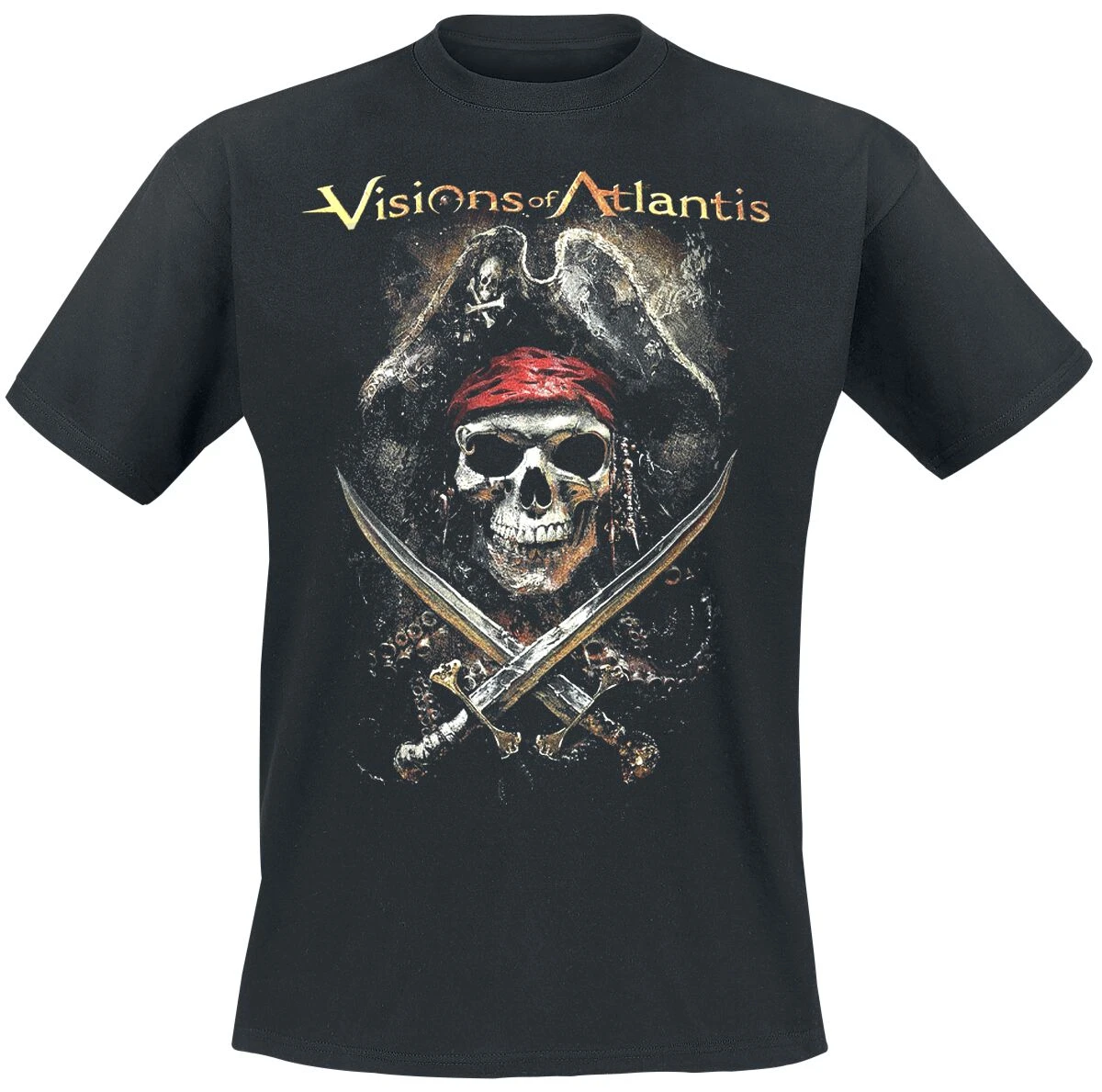 Hot Visions of Atlantis Graphic Cotton Band T-shirt Unisex Summer Short Sleeve Fashion Brand Tee Luxury Casual Vintage Tees