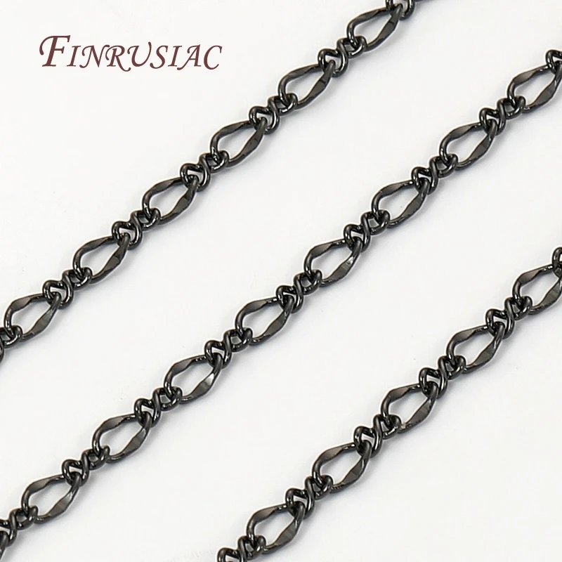 Black Color Decorative Needlework Chain,Metal Chains For Jewelry Making DIY Necklaces Bracelets Accessories,Chain Fittings image 2