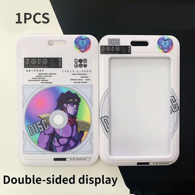 Anime JOJO Bizarre Adventure Disc CD Card Cover Jotaro Jolyne Credit Card Cover Case Pouch ID Lanyard Holder Killer Queen Dio