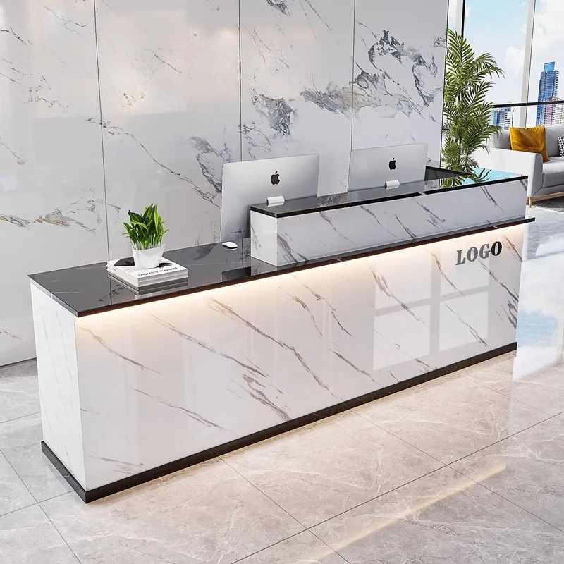 

Display Hair Salon Reception Desk Counter Modern Decorations Office Reception Desks Luxury Resepsiyon Masası Salon Furniture