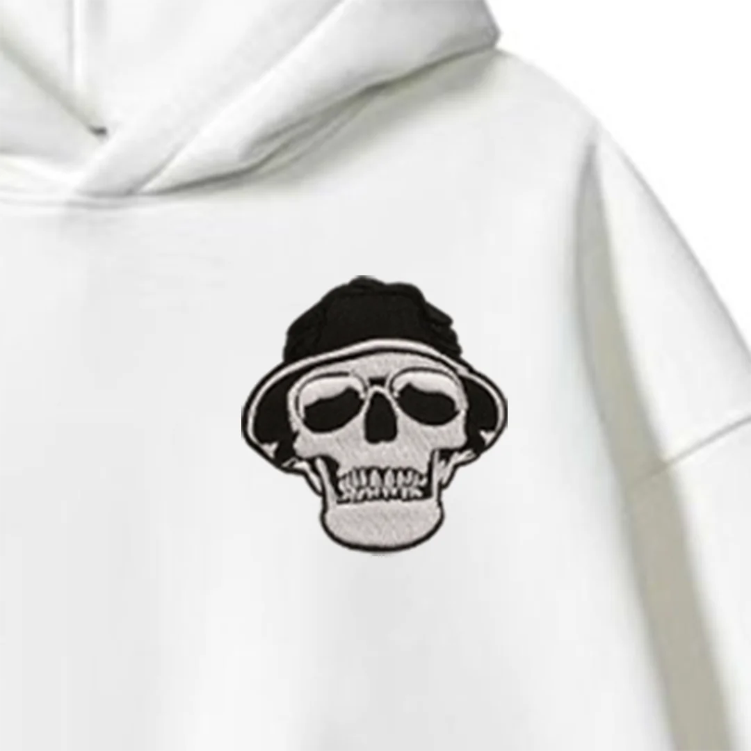 Wholesale Motorcycle Gothic Skull Embroidered Iron On Patch For Jacket,Vest