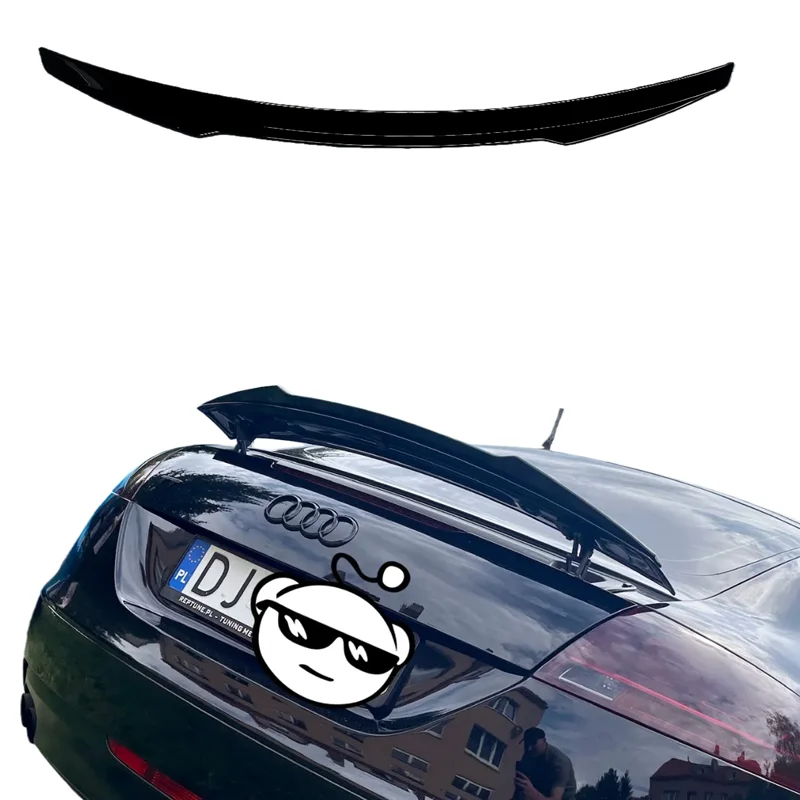 Für Audi TT Mk2 8J Spoiler 2008 2009 2010 2011 2012 2014 Hohe Qualität ABS Auto Hinten Flügel spoiler Glänzend Schwarz Carbon Look
