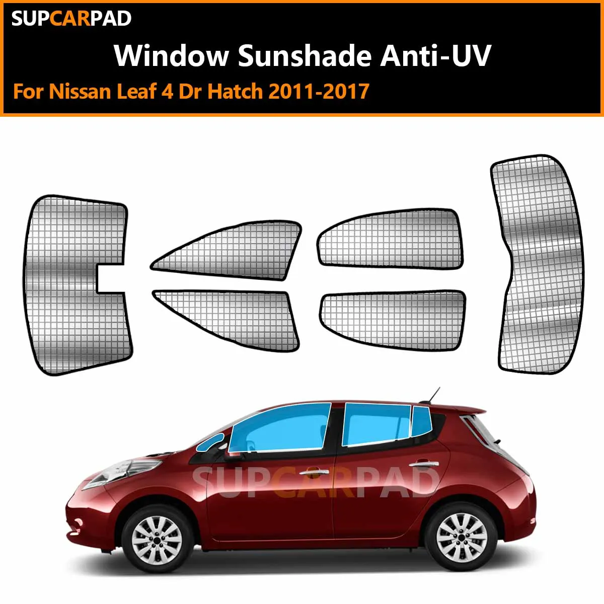 

Солнцезащитные шторки для окон автомобиля Nissan Leaf 4 Dr Hatch 2011-2017, на заказ, с защитой от УФ-излучения, аксессуары