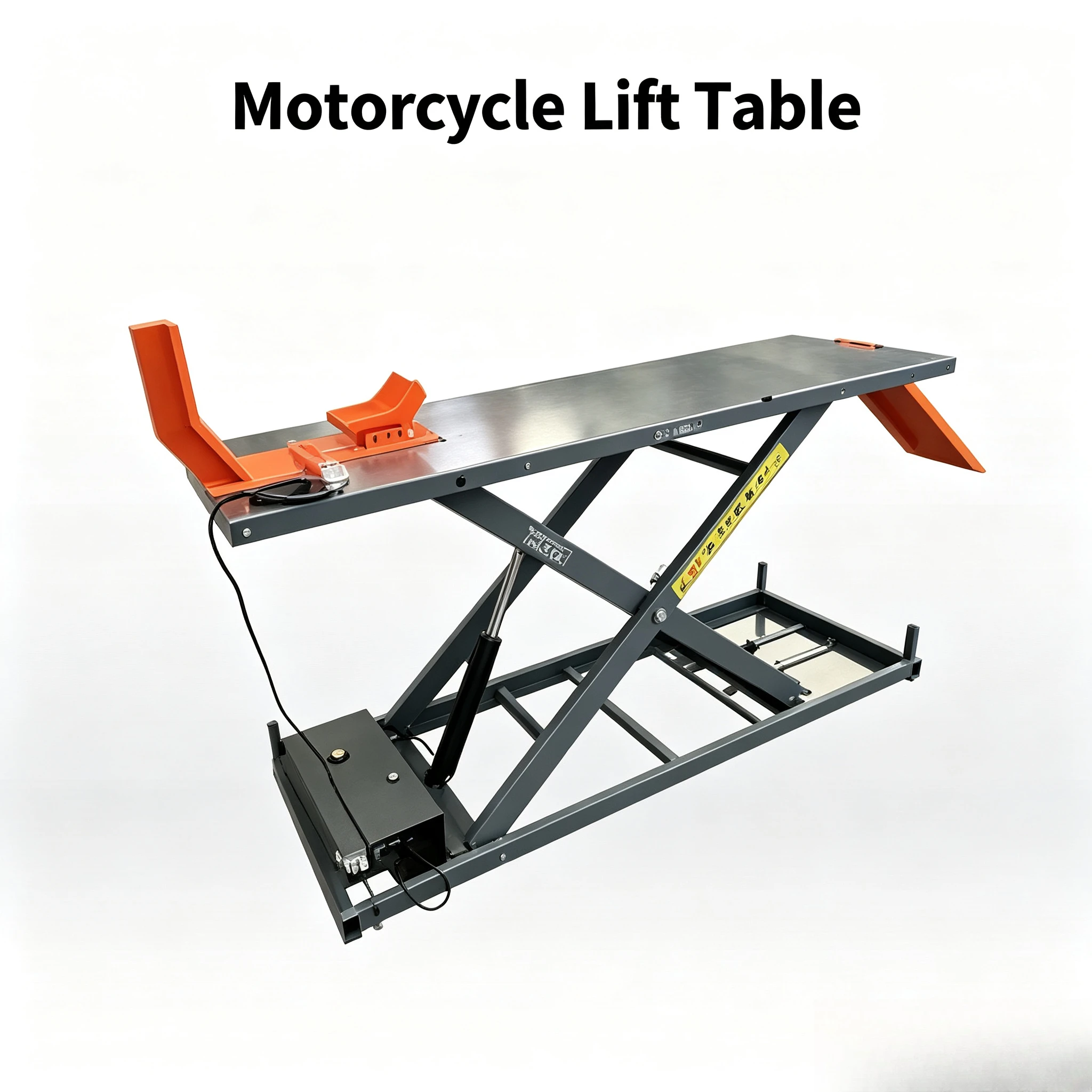 Heavy Duty Electric Motorcycle Lift Stand, Electric Repair Support Frame for Locomotive Scooter Maintenance Service