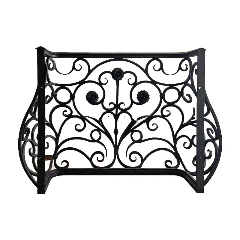 Middle Convex Metal Balustrade Design Wrought Iron Balcony Railing Design For Villa