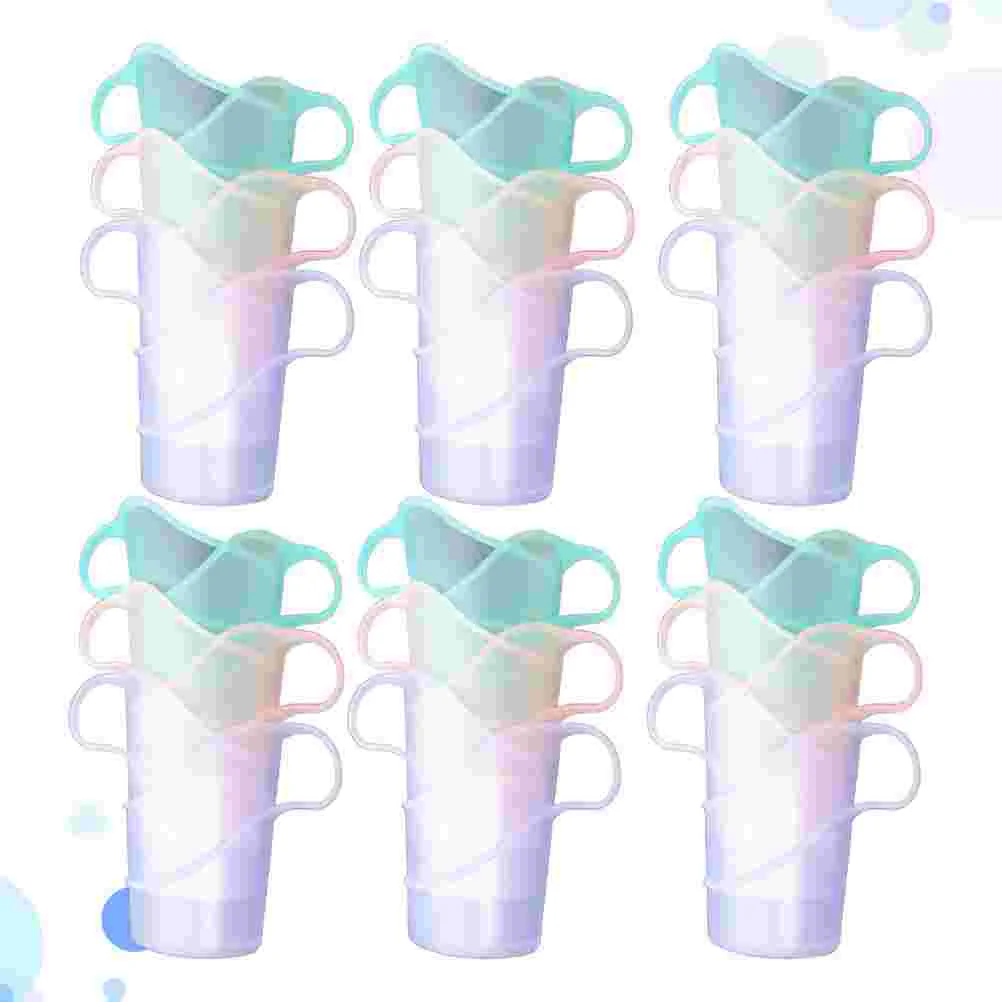 24pcs Disposable Paper Cup Holder Anti-scald Insulated Plastic Cup Stand Heat-resistant Cup Cover Holder (Mixed Color)