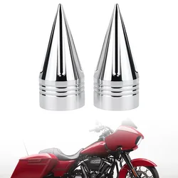 Motorcycle accessories Chrome Spike Front Axle Nut Covers Caps Aluminum Black Fit for Harley 2008-2023