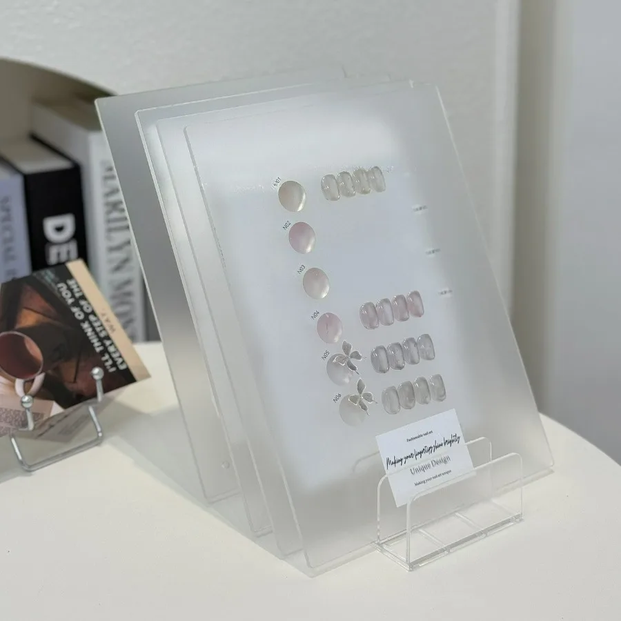 Soporte de exhibición de Color para esmalte de uñas, soporte de exhibición de Color para puntas de uñas postizas, estante de decoración artística, tablero de exhibición acrílico para manicura, 1 ud.