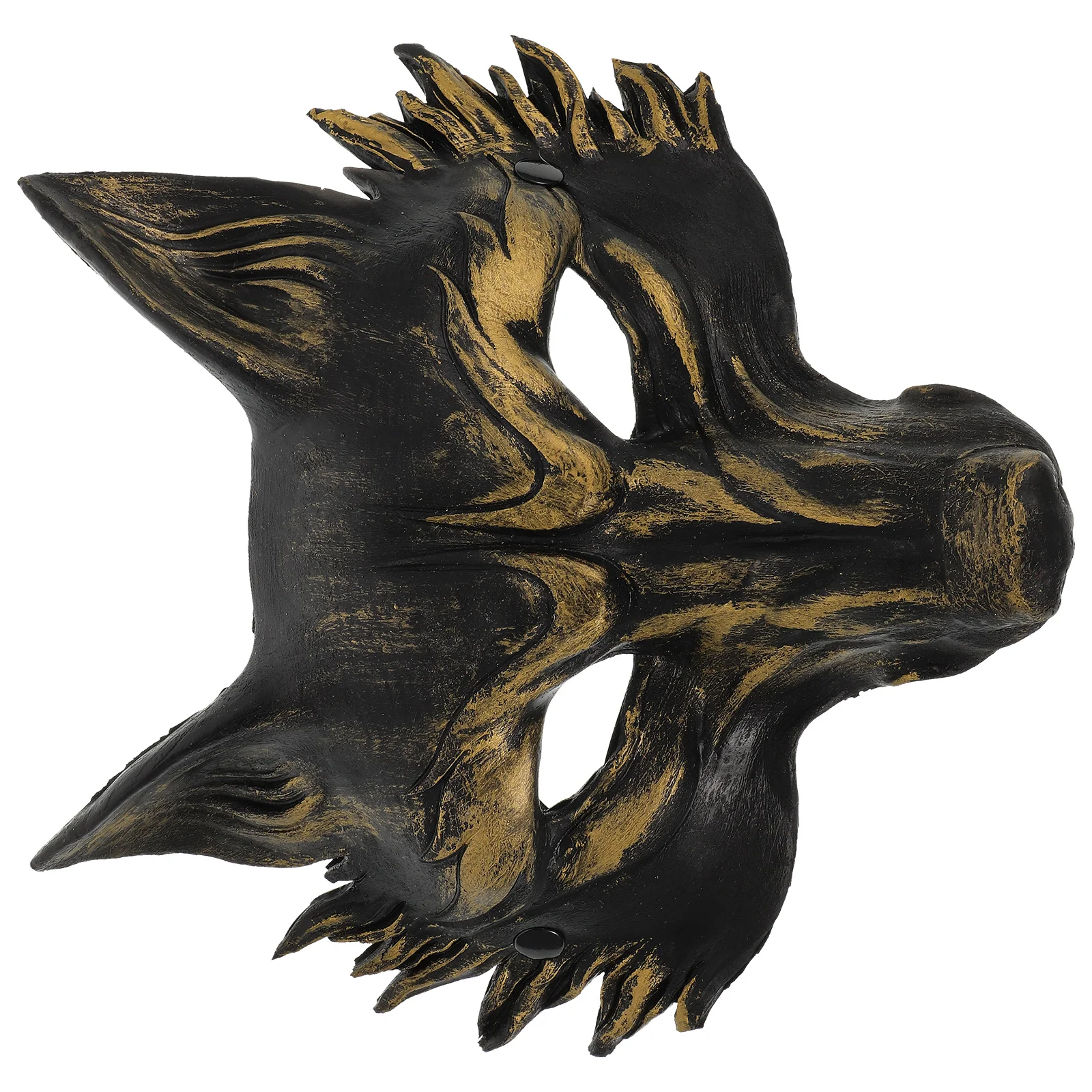 قناع نصف وجه زي ثعلب للهالوين للنساء من أزياء الرغوة السوداء المطلية بالبولي يوريثان