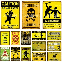 1Pc  Poster metallo Zombie Party Wall Decor Bigfoot Crossing piastra metallica Wall Art Poster Club Square Game Hall