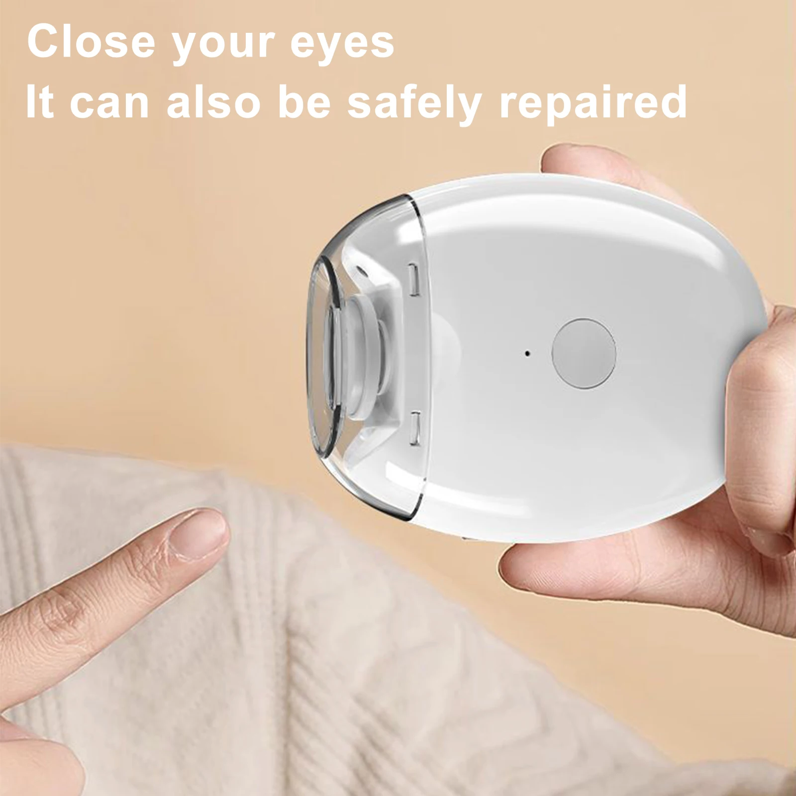 Home Electric Nail Grinder, Automatic Nail Clipper USB Rechargeable Anti-Pinch Low Noise Quiet Nail Polishing Tool for Daily