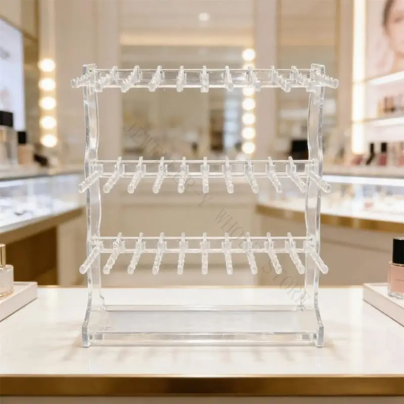 R7UF Multilayer Acrylic Jewelry Organiser Clear Display Rack For Earrings Bracelets Necklaces Storage Rack For Home Closet