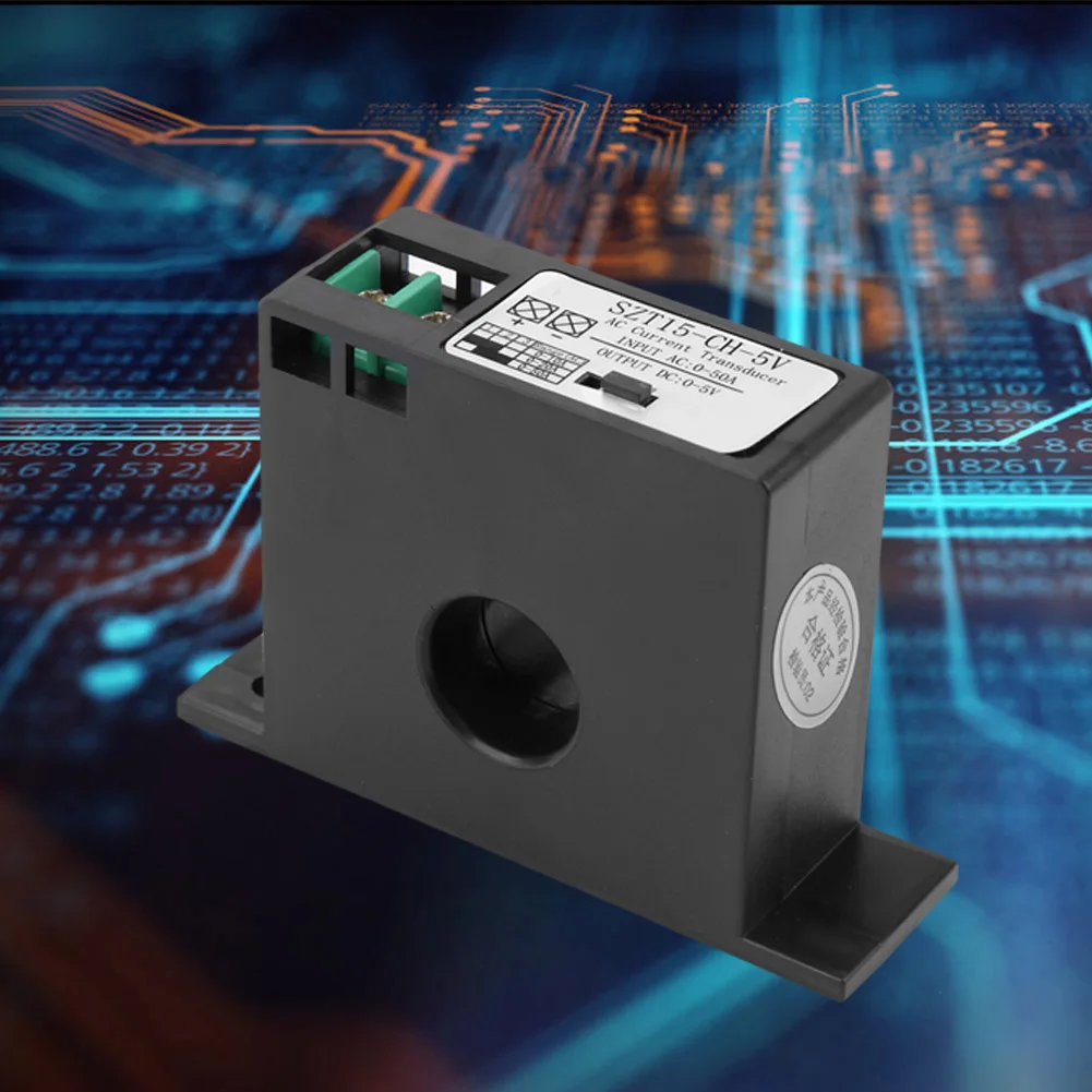 

SZT15-CH-5V AC Current Transducer AC Current Transducer Transmitter Current Mutual Inductor AC 0-50A to 0-5V SZT15-CH-5V