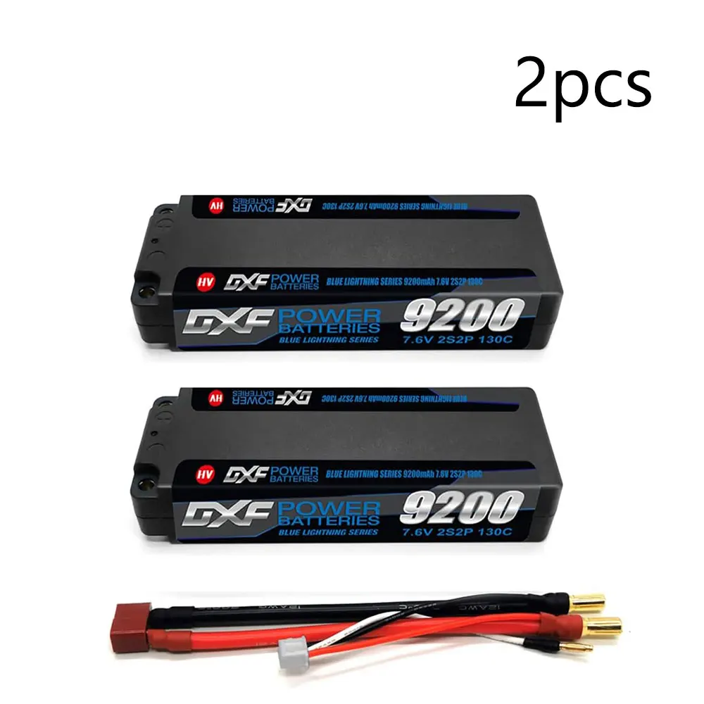 DXF 2S 7,6V 5mm Bullet Graphene 9200mah 8000mah 7200mah 8400mah 10000mah Lipo Batterie Wettbewerb Short-Pack für RC 1/10 Auto