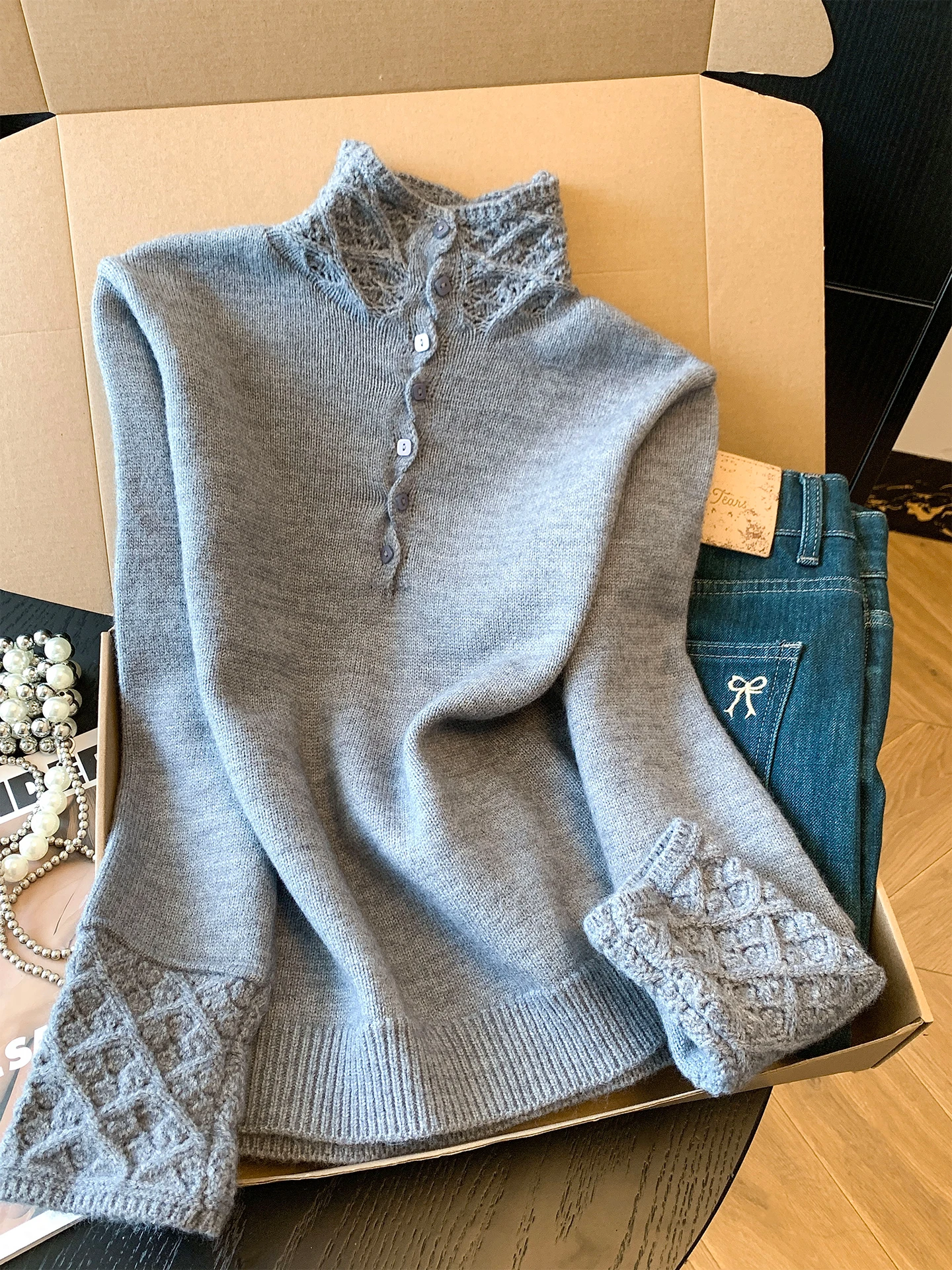 Coreano sle feminino thiened solto camisola de malha f gola alta inverno quente macio camisola interior usar base irt