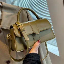 Solid Female Crossbody Messenger Bags 2024 Saddle PU Spring Autumn Women Strap High Quality Shoulder Bag Handbags Purses